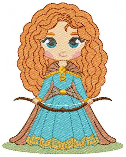 Brave Princess Merida embroidery designs - Disney Princess machine embroidery patterns - Baby girl boy file - Instant digital download pes jef dst exp hus vp3 (Copy) Marcia Embroidery