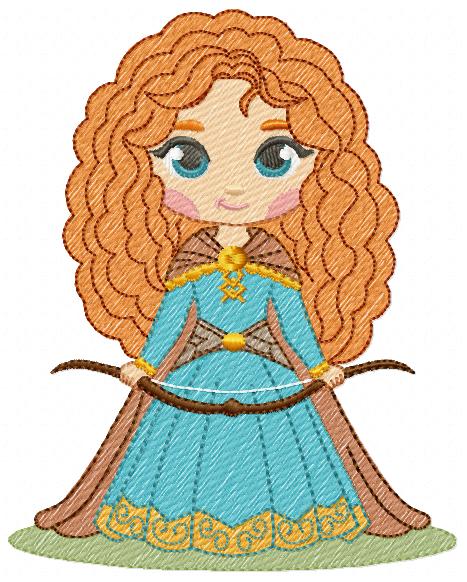 Brave Princess Merida embroidery designs - Disney Princess machine embroidery patterns - Baby girl boy file - Instant digital download pes jef dst exp hus vp3 (Copy) Marcia Embroidery