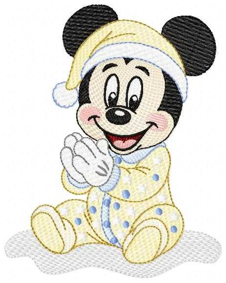 Baby Mickey embroidery design - Mickey Mouse machine embroidery pattern - Baby Boy file - Instant digital download pes jef dst
