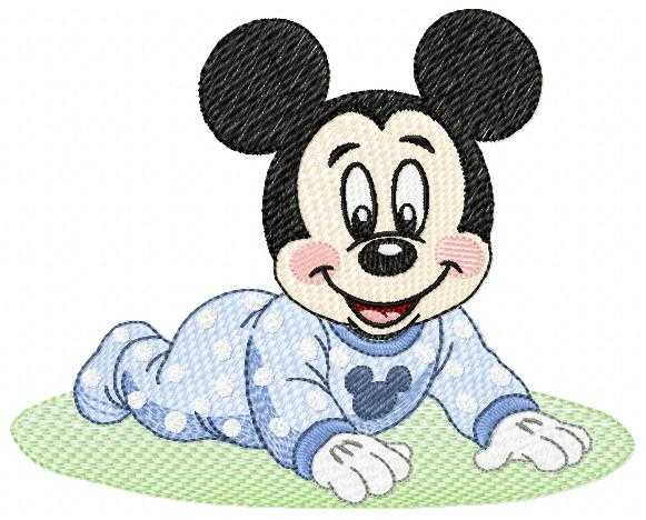 Baby Mickey embroidery design - Mickey Mouse machine embroidery pattern - Baby Boy file - Instant digital download pes jef dst