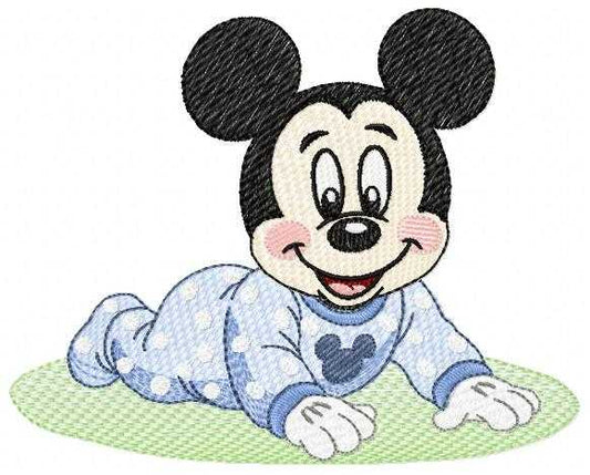 Baby Mickey embroidery design - Mickey Mouse machine embroidery pattern - Baby Boy file - Instant digital download pes jef dst