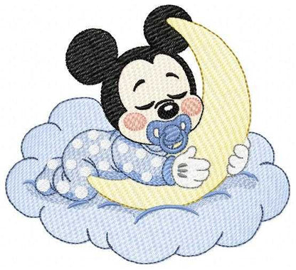 Baby Mickey embroidery design - Mickey Mouse machine embroidery pattern - Baby Boy file - Instant digital download pes jef dst