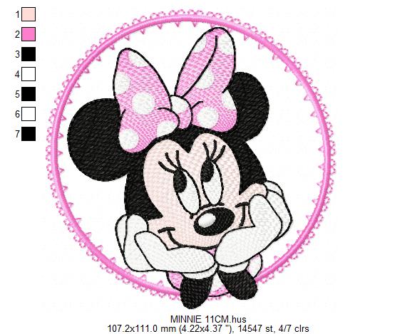 Minnie embroidery design - Minnie Mouse machine embroidery pattern - Baby Girl file - Instant digital download pes jef dst (Copy) Marcia Embroidery