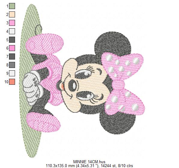 Minnie embroidery design - Minnie Mouse machine embroidery pattern - Baby Girl file - Instant digital download pes jef dst (Copy) (Copy) Marcia Embroidery