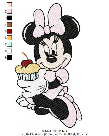 Minnie embroidery design - Minnie Mouse machine embroidery pattern - Baby Girl file - Instant digital download pes jef dst (Copy) Marcia Embroidery