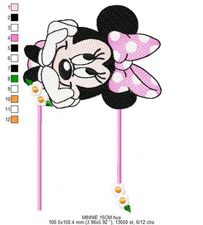 Minnie embroidery design - Minnie Mouse machine embroidery pattern - Baby Girl file - Instant digital download pes jef dst (Copy) Marcia Embroidery