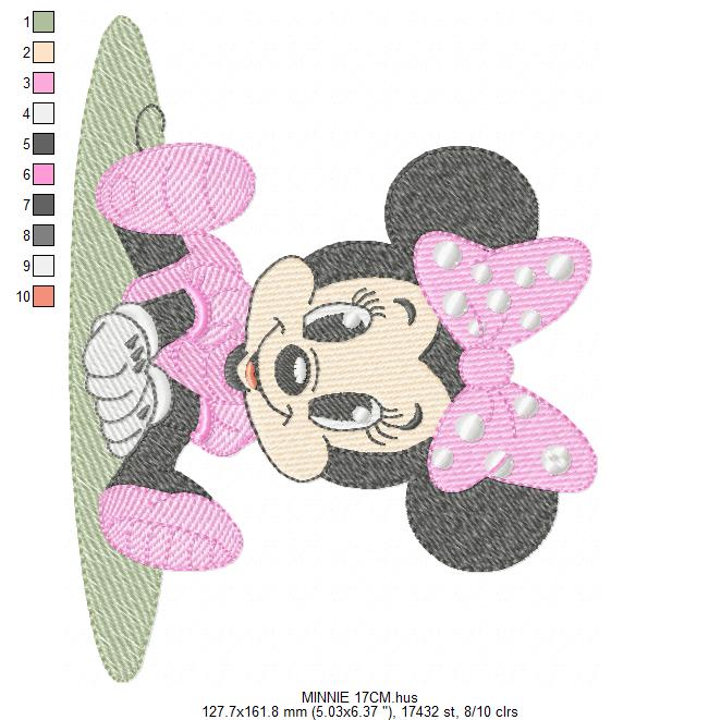 Minnie embroidery design - Minnie Mouse machine embroidery pattern - Baby Girl file - Instant digital download pes jef dst (Copy) (Copy) Marcia Embroidery