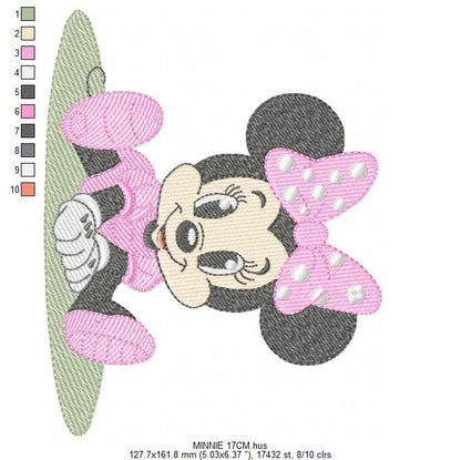 Minnie embroidery design - Minnie Mouse machine embroidery pattern - Baby Girl file - Instant digital download pes jef dst (Copy) (Copy) Marcia Embroidery