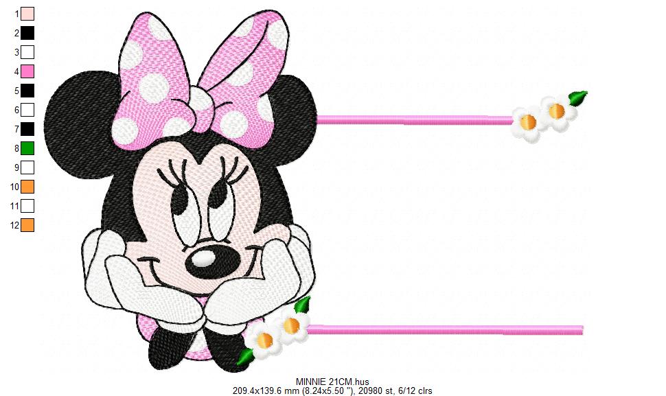 Minnie embroidery design - Minnie Mouse machine embroidery pattern - Baby Girl file - Instant digital download pes jef dst (Copy) Marcia Embroidery