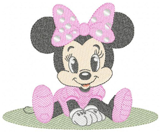 Minnie embroidery design - Minnie Mouse machine embroidery pattern - Baby Girl file - Instant digital download pes jef dst (Copy) (Copy) Marcia Embroidery