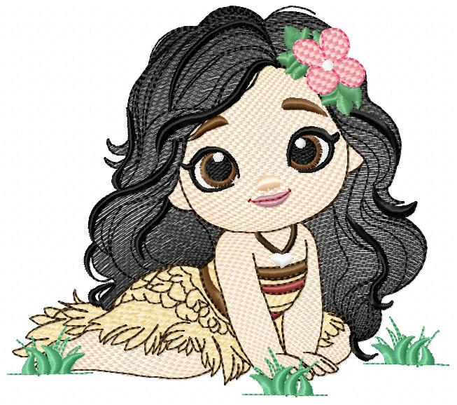 Moana embroidery designs - Disney Princess machine embroidery patterns - Baby girl file - Instant digital download pes jef dst exp hus vp3 - Marcia Embroidery