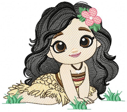 Moana embroidery designs - Disney Princess machine embroidery patterns - Baby girl file - Instant digital download pes jef dst exp hus vp3 - Marcia Embroidery