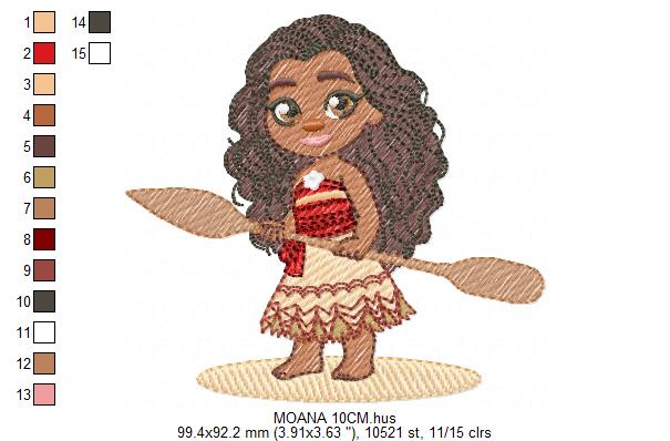 Moana embroidery designs - Disney Princess machine embroidery patterns - Baby girl file - Instant digital download pes jef dst exp hus vp3 (Copy) Marcia Embroidery