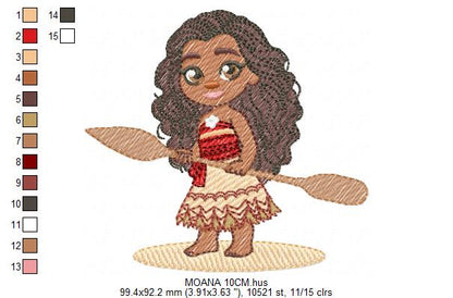 Moana embroidery designs - Disney Princess machine embroidery patterns - Baby girl file - Instant digital download pes jef dst exp hus vp3 (Copy) Marcia Embroidery
