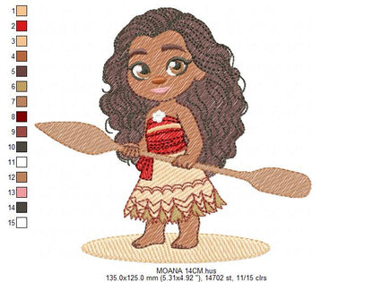 Moana embroidery designs - Disney Princess machine embroidery patterns - Baby girl file - Instant digital download pes jef dst exp hus vp3 (Copy) Marcia Embroidery