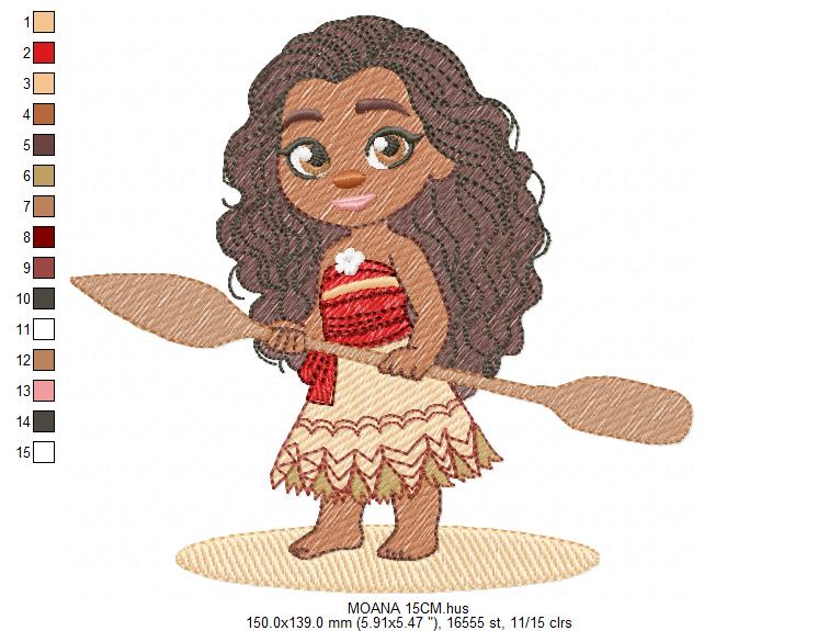 Moana embroidery designs - Disney Princess machine embroidery patterns - Baby girl file - Instant digital download pes jef dst exp hus vp3 (Copy) Marcia Embroidery