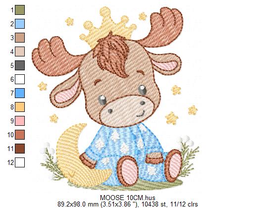 Moose embroidery design - Farm Ranch Pony machine embroidery pattern - Baby Girl Cowboy Horse file - Instant digital download pes jef dst (Copy) Marcia Embroidery