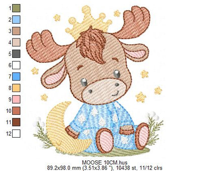Moose embroidery design - Farm Ranch Pony machine embroidery pattern - Baby Girl Cowboy Horse file - Instant digital download pes jef dst (Copy) Marcia Embroidery