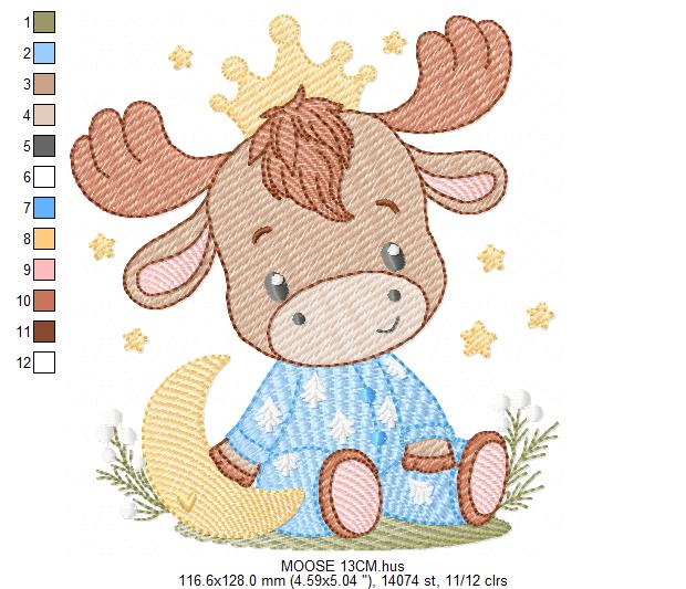 Moose embroidery design - Farm Ranch Pony machine embroidery pattern - Baby Girl Cowboy Horse file - Instant digital download pes jef dst (Copy) Marcia Embroidery