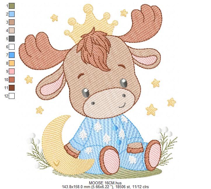 Moose embroidery design - Farm Ranch Pony machine embroidery pattern - Baby Girl Cowboy Horse file - Instant digital download pes jef dst (Copy) Marcia Embroidery