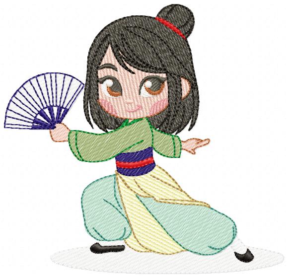 Mulan embroidery design - Disney Princess machine embroidery patterns - Instant digital download (Copy) Marcia Embroidery