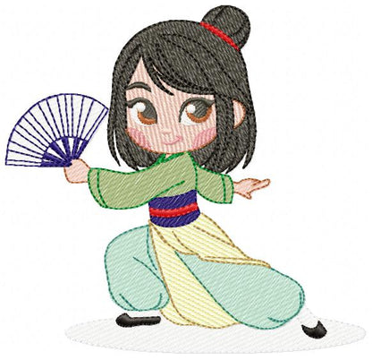 Mulan embroidery design - Disney Princess machine embroidery patterns - Instant digital download (Copy) Marcia Embroidery