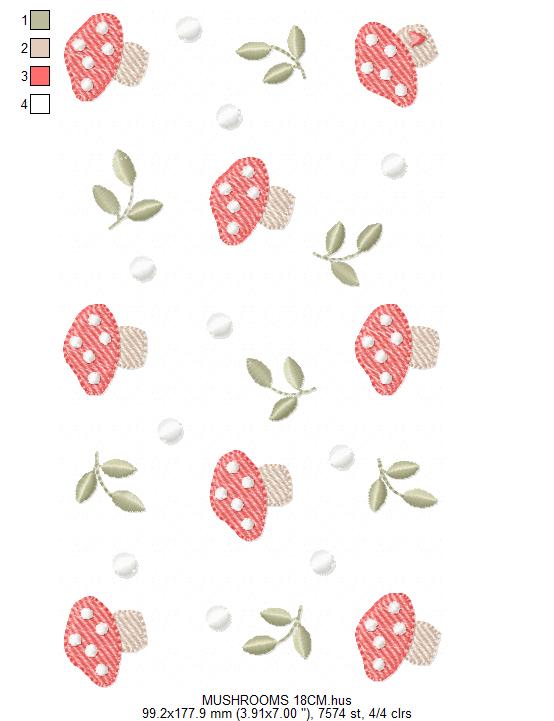 Mushroom with flowers embroidery designs - Forest Toad machine embroidery pattern - Kitchen Towel file - Instant download pes jef hus dst (Copy) Marcia Embroidery