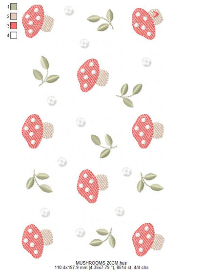Mushroom with flowers embroidery designs - Forest Toad machine embroidery pattern - Kitchen Towel file - Instant download pes jef hus dst (Copy) Marcia Embroidery