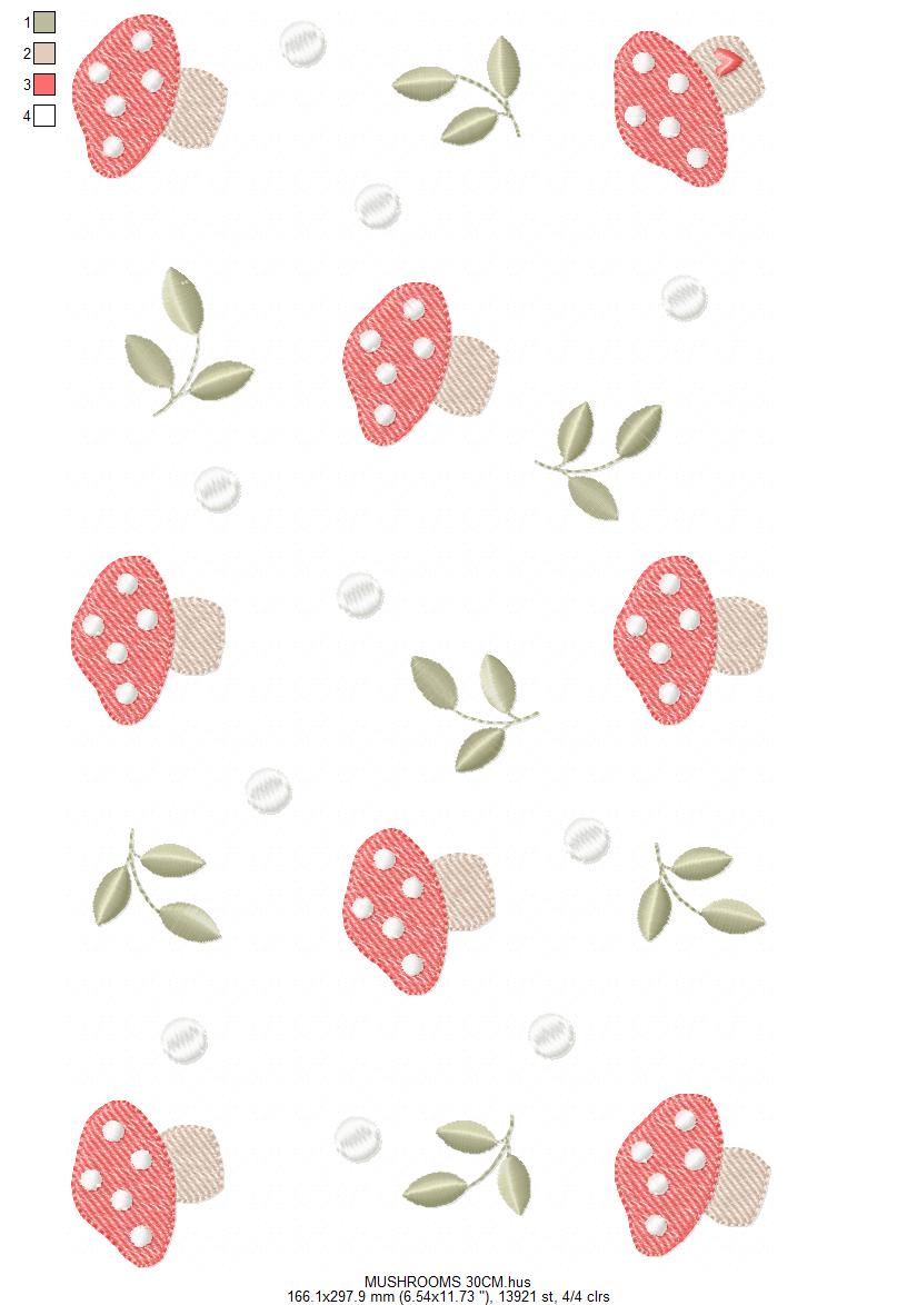 Mushroom with flowers embroidery designs - Forest Toad machine embroidery pattern - Kitchen Towel file - Instant download pes jef hus dst (Copy) Marcia Embroidery