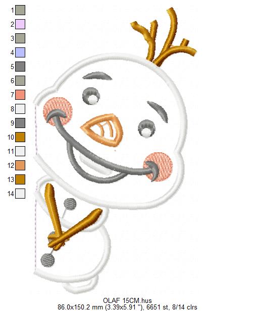 Olaf embroidery design machine embroidery pattern (Copy) Marcia Embroidery
