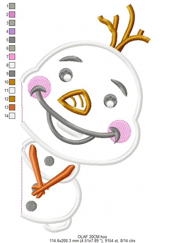 Olaf embroidery design machine embroidery pattern (Copy) Marcia Embroidery