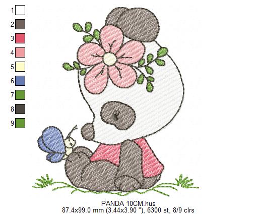 Panda embroidery design - Animal embroidery designs machine embroidery pattern - Baby boy embroidery file - Panda frame instant download pes (Copy) Marcia Embroidery
