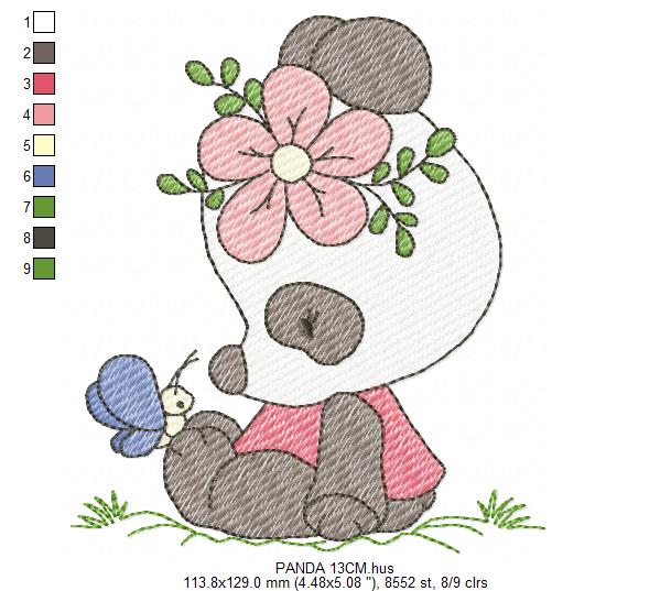 Panda embroidery design - Animal embroidery designs machine embroidery pattern - Baby boy embroidery file - Panda frame instant download pes (Copy) Marcia Embroidery