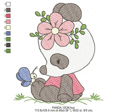 Panda embroidery design - Animal embroidery designs machine embroidery pattern - Baby boy embroidery file - Panda frame instant download pes (Copy) Marcia Embroidery