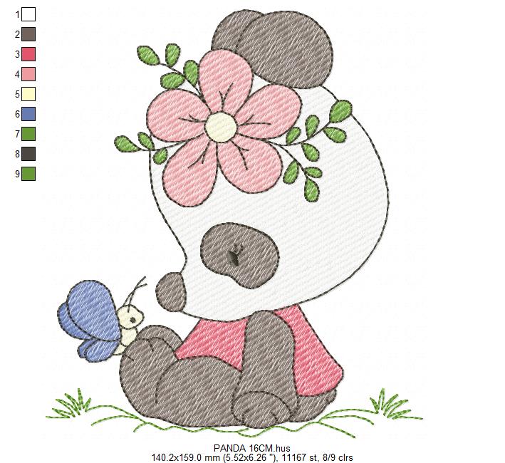 Panda embroidery design - Animal embroidery designs machine embroidery pattern - Baby boy embroidery file - Panda frame instant download pes (Copy) Marcia Embroidery