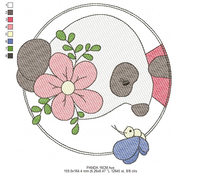 Panda embroidery design - Animal embroidery designs machine embroidery pattern - Baby boy embroidery file - Panda frame instant download pes (Copy) Marcia Embroidery