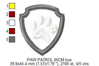 Paw Patrol embroidery designs - Paw machine embroidery patterns - Baby Girl Boy file - Instant digital download - Zuma Chase Rubble Skye Marshall (Copy) Marcia Embroidery