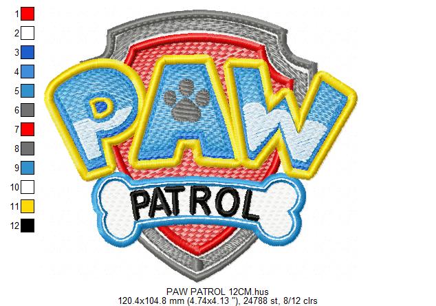 Paw Patrol embroidery designs - Paw Patrol Logo machine embroidery patterns - Baby Girl Boy file - Instant digital download pes jef dst exp hus vp3 - Zuma Chase Rubble Skye Marshall Everest Ryder Rocky - Marcia Embroidery
