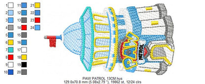 Paw Patrol embroidery designs - Tower machine embroidery patterns - Baby Girl Boy file - Instant digital download - Zuma Chase Rubble Skye Marshall (Copy) (Copy) Marcia Embroidery