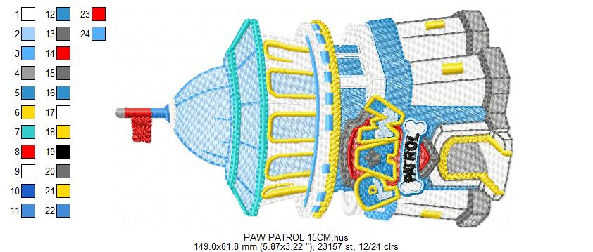 Paw Patrol embroidery designs - Tower machine embroidery patterns - Baby Girl Boy file - Instant digital download - Zuma Chase Rubble Skye Marshall (Copy) (Copy) Marcia Embroidery