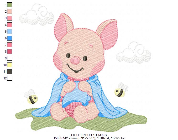 Teddy Bear embroidery designs - Baby boy toy machine embroidery pattern - Cute Bear with bow tie file - Instant digital download pes jef dst (Copy) Marcia Embroidery