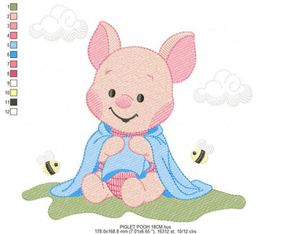 Teddy Bear embroidery designs - Baby boy toy machine embroidery pattern - Cute Bear with bow tie file - Instant digital download pes jef dst (Copy) Marcia Embroidery