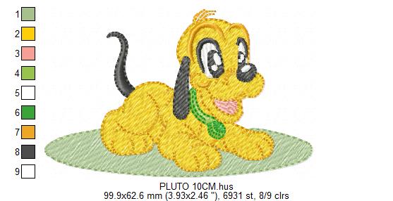 PLUTO embroidery design - Mickey Mouse machine embroidery pattern - Baby Boy file - Instant digital download pes (Copy) Marcia Embroidery