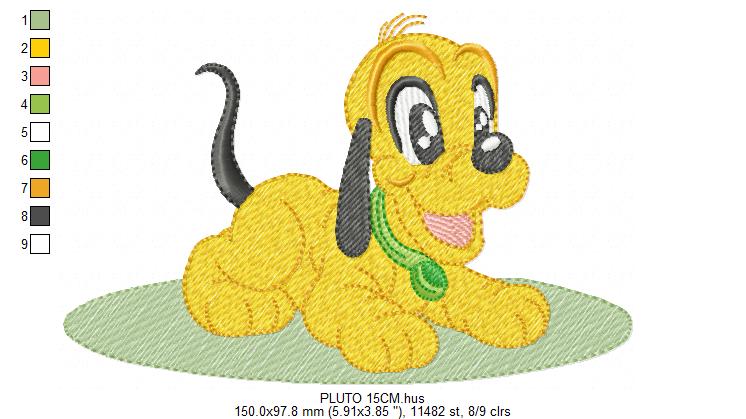 PLUTO embroidery design - Mickey Mouse machine embroidery pattern - Baby Boy file - Instant digital download pes (Copy) Marcia Embroidery