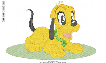PLUTO embroidery design - Mickey Mouse machine embroidery pattern - Baby Boy file - Instant digital download pes (Copy) Marcia Embroidery