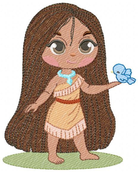 Pocahontas embroidery design - Disney Princess machine embroidery patterns - Instant digital download (Copy) Marcia Embroidery