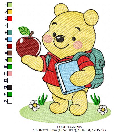 Winnie the Pooh embroidery design - Winnie the Pooh Bear Cartoon machine embroidery pattern - Baby boy and girl file - Instant digital download pes jef (Copy) Marcia Embroidery