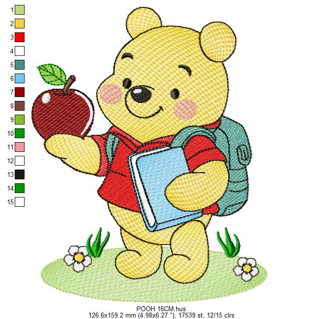 Winnie the Pooh embroidery design - Winnie the Pooh Bear Cartoon machine embroidery pattern - Baby boy and girl file - Instant digital download pes jef (Copy) Marcia Embroidery