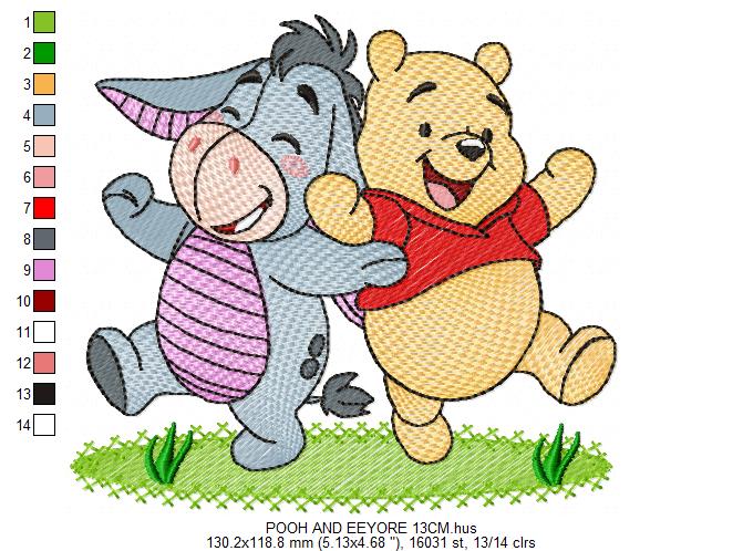 Winnie the Pooh embroidery design - Winnie the Pooh Bear Cartoon machine embroidery pattern - Baby boy and girl file - Instant digital download pes jef (Copy) (Copy) Marcia Embroidery