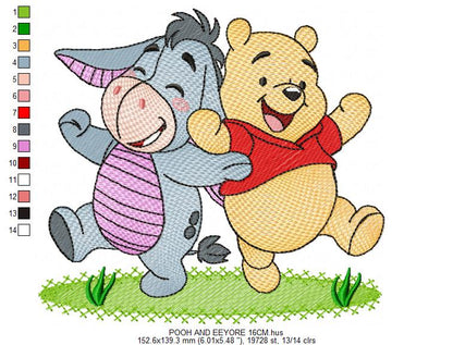 Winnie the Pooh embroidery design - Winnie the Pooh Bear Cartoon machine embroidery pattern - Baby boy and girl file - Instant digital download pes jef (Copy) (Copy) Marcia Embroidery